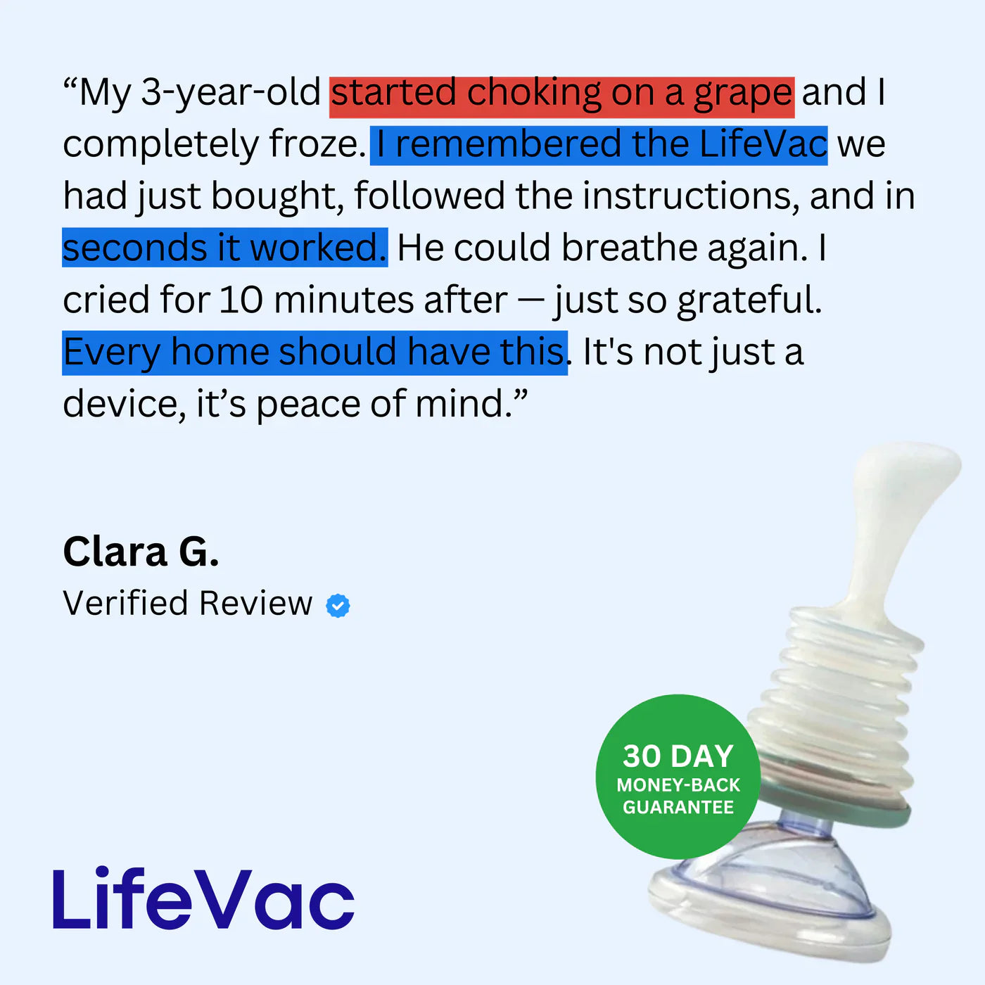 Lifevac Anti Choking Device